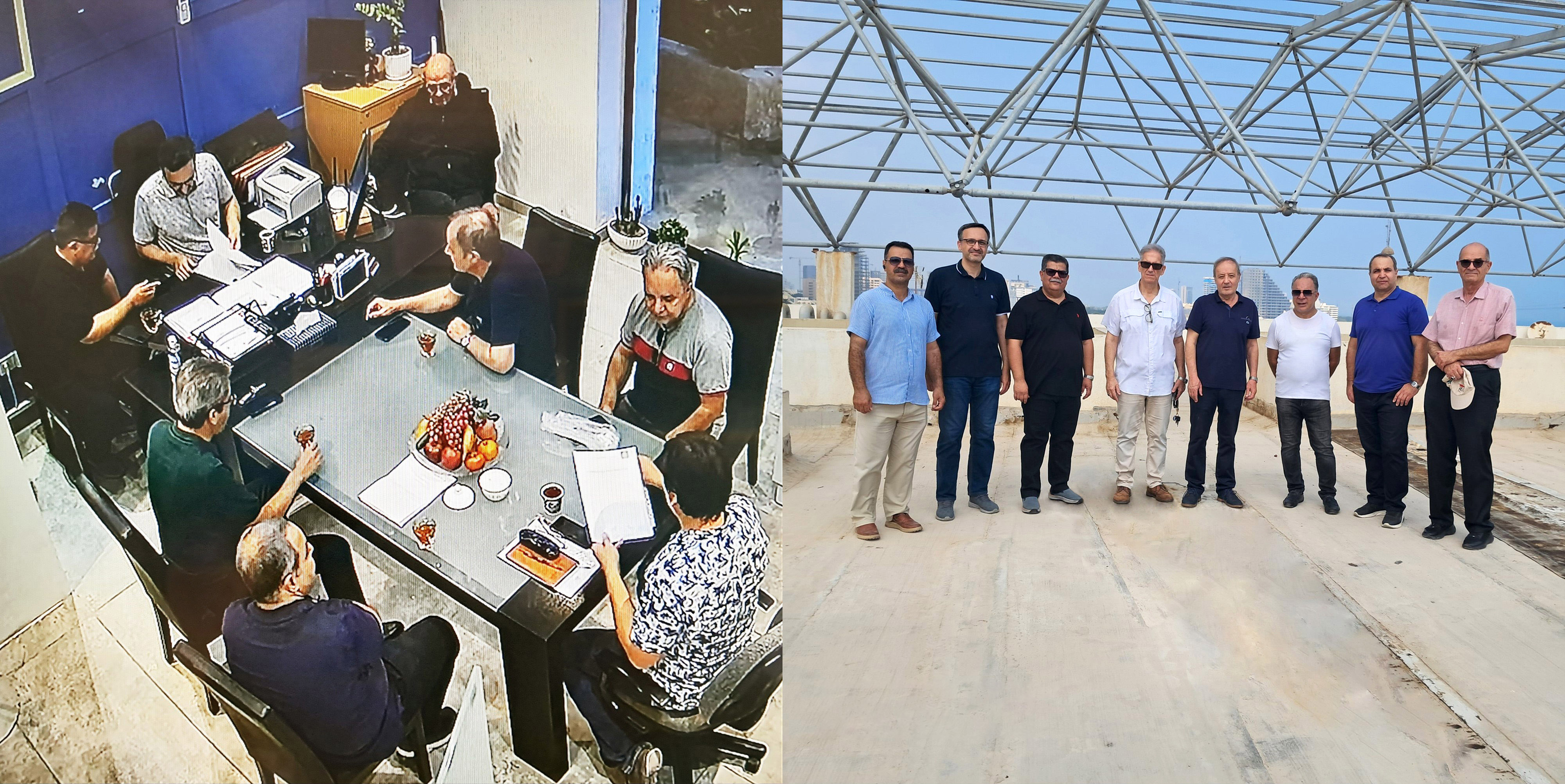 بازدید هیأت مدیره و بازرسان از فاز نهایی پروژه نصب سازه فضاکار مجتمع